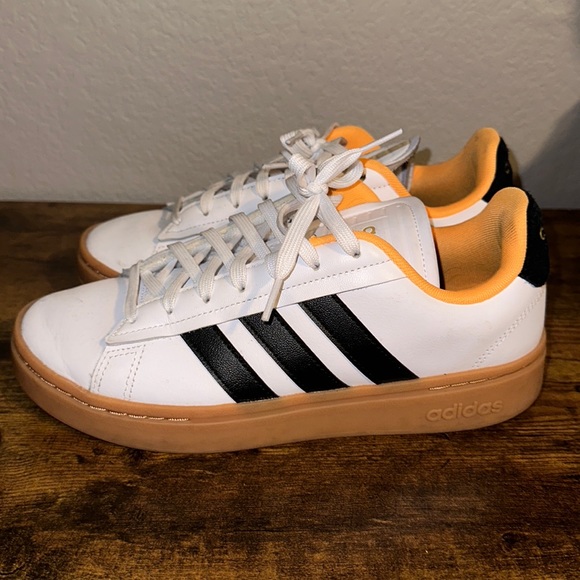 adidas Shoes - Adidas Black White & Orange shoes